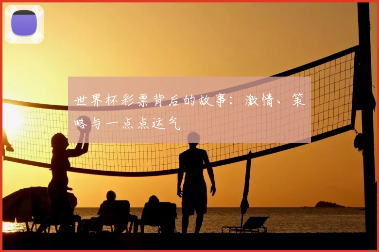 世界杯彩票背后的故事:激情、策略与一点点运气